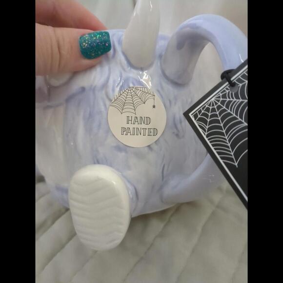 Cobwebs And Cauldrons Purple Seated Halloween Monster W Converse 3D Figural Mug - Picture 3 of 5